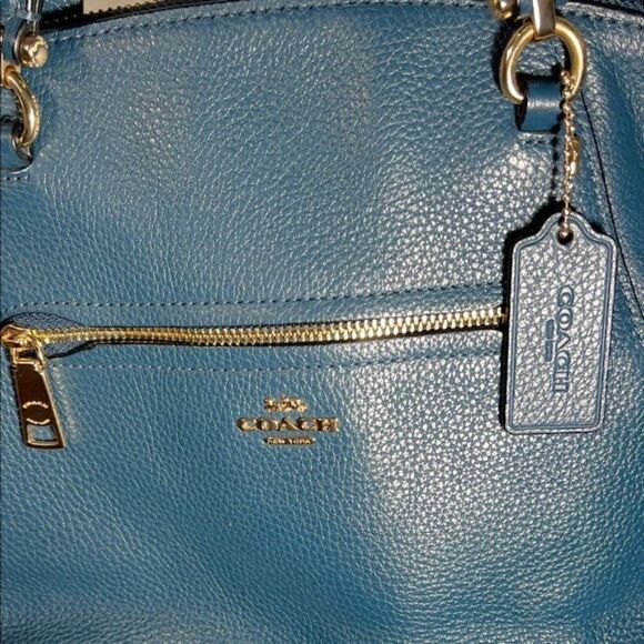 Coach Prairie Satchel Teal Leather Bag - #79997 - Picture 3 of 10